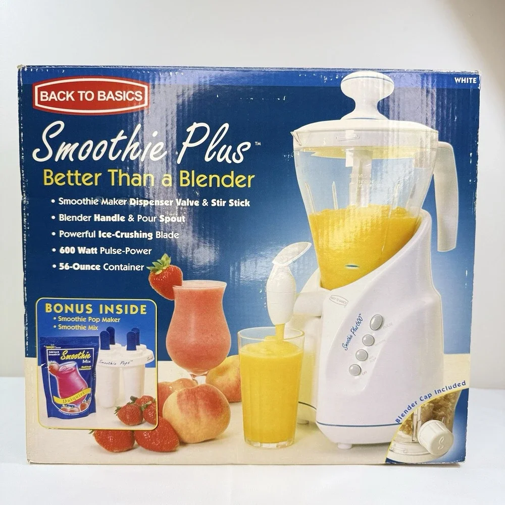 VTG Back to Basics Smoothie Plus SPL600 Dispenser Blender Complete Box Recipes